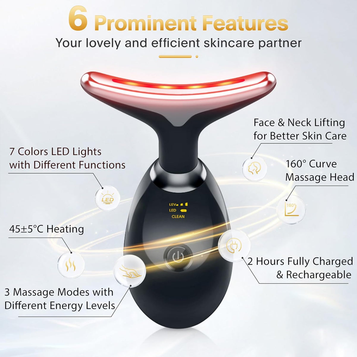 Rechargeable Face Massager Against Wrinkles